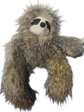 Jellycat London Cyril Sloth  Plush Stuffed Animal Fluffy Long Hair Shaggy 17inh